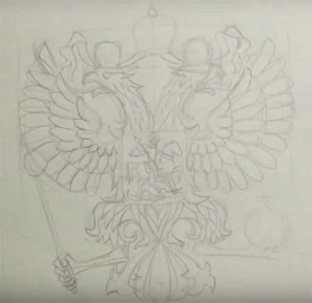 Герб России картинки раскраски