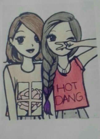 Рисунки для срисовки подруги