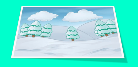 Зимний лес поэтапное рисование для детей