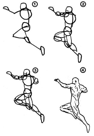 Движущийся человек рисунок