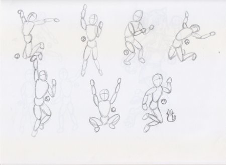 Дети в прыжке позы для рисования