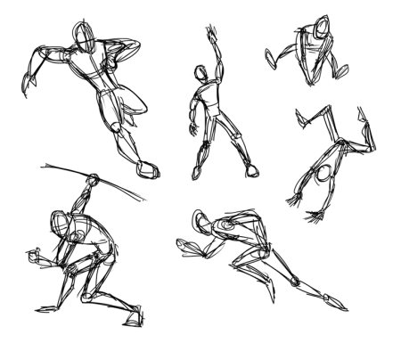 Динамичные позы для рисования