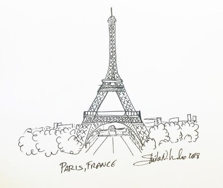 Франция рисунок карандашом