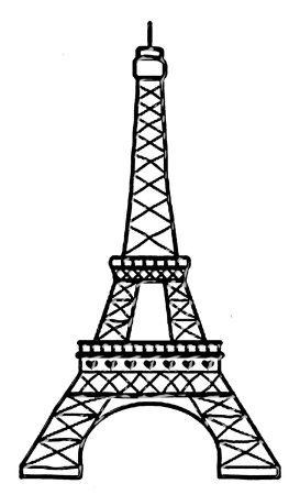 Эльфивая башня в Париже рисунок