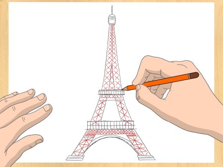 Эйфелева башня карандашом для срисовки