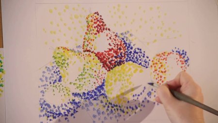 Техника рисования пуантилизм для детей 10 лет
