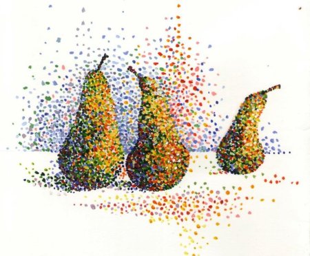 Пуантилизм апельсин