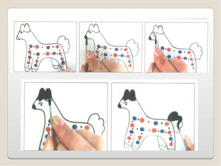 Последовательность росписи дымковского коня