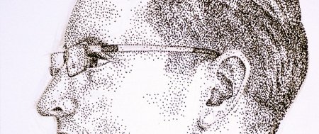 Портрет пуантилизм ручкой