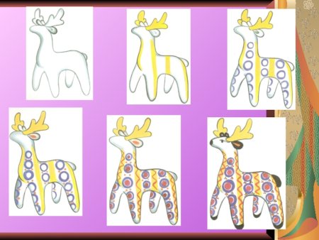 Этапы рисования дымковского коня