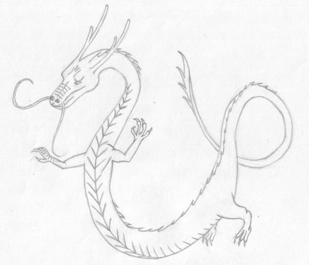 Рисование китайского дракона