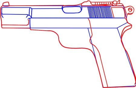 Пистолет картинка раскраска
