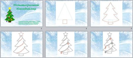 Как нарисовать елку
