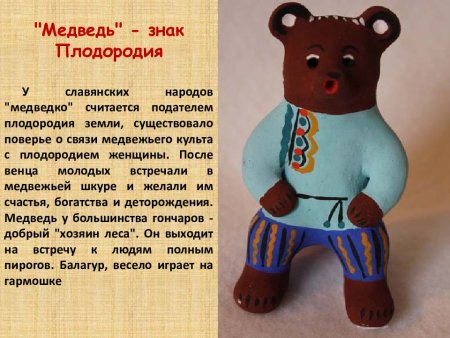 Каргопольская глиняная игрушка медведь