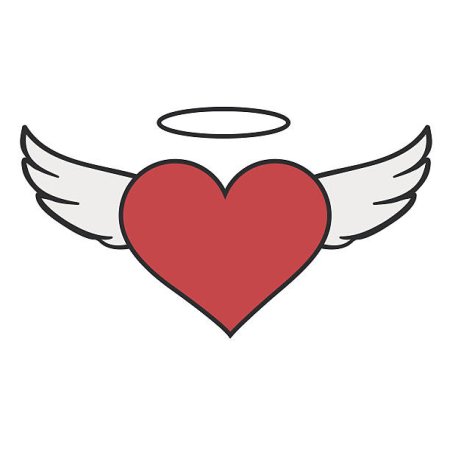 Срисовки сердце с крыльями