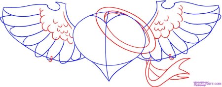 Ровное красивое сердце карандашом