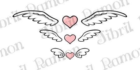 Сердце с крылышками рисунок