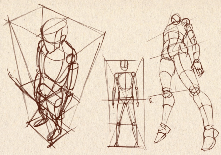 Николай ли Наброски человека