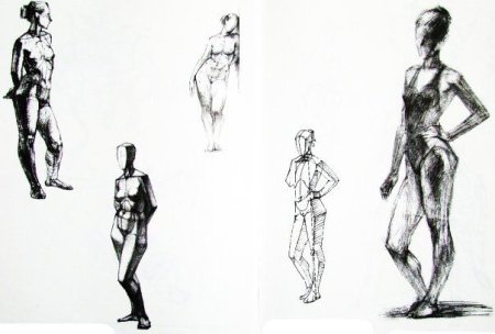 Рисование сидящего человека