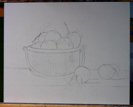 Поэтапное рисование яблока