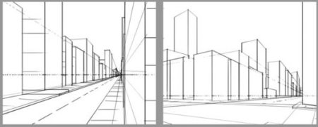 Перспектива улицы с 2 точек