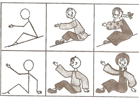 Рисование человека в движении для детей