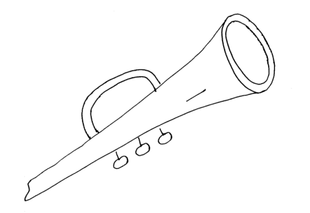 Свирель музыкальный инструмент раскраска для детей