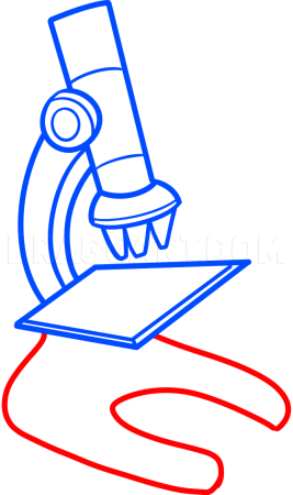 Микроскоп вид сбоку чертеж