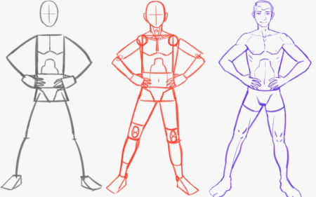 Построение фигуры человека пропорции