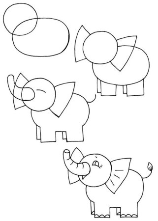 Рисование слона в старшей группе