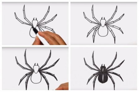 Рисуем паука с детьми