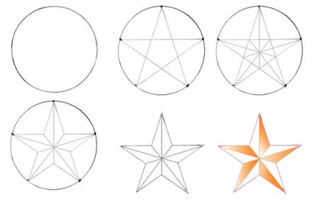 Рисование объёмной звезды