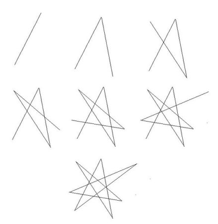 Схема рисования звезды