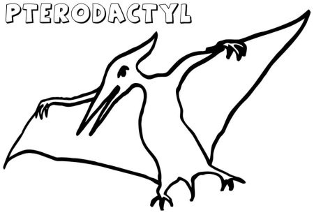 Птеродактиль рисунок легко