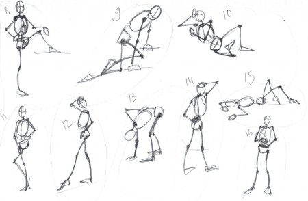 Линейные Наброски фигуры человека