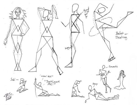 Фигура человека схематично