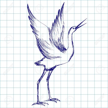Схема рисования Цапли