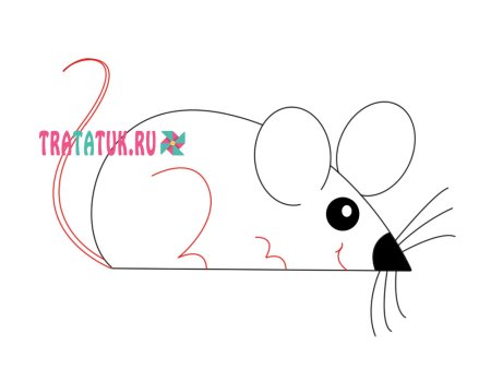 Мышка рисунок для детей карандашом легкие