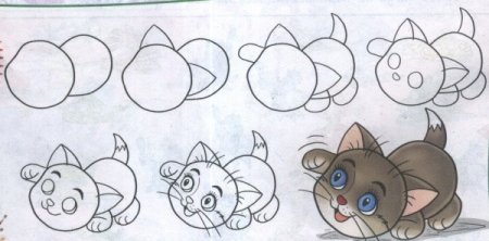 Учимся рисовать котенка