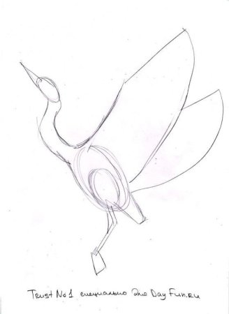 Журавль поэтапное рисование