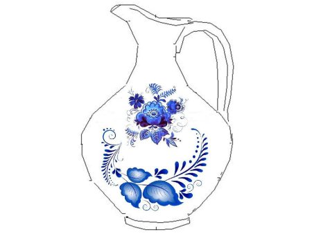 Гжель раскраска для детей