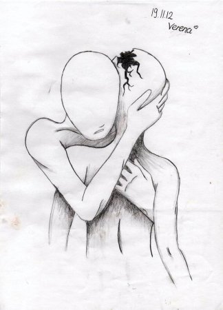 Рисунок грустного папы карандашом