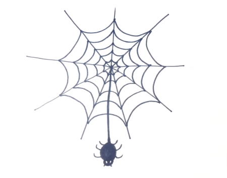 Нарисовать паутину пошаговый