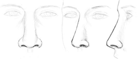 Нос рисунок карандашом для детей