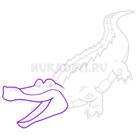 Рисование крокодила с детьми