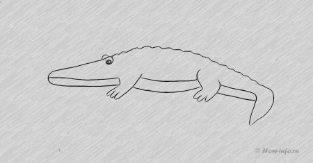 Рисование крокодила с детьми