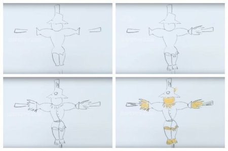 Чучело рисунок поэтапно