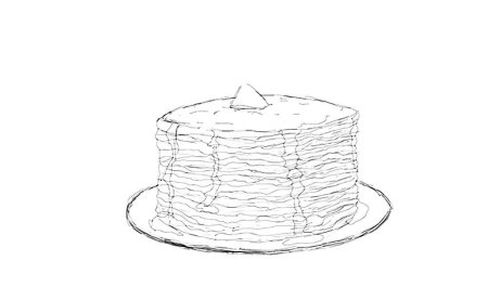 Стопка блинов раскраска