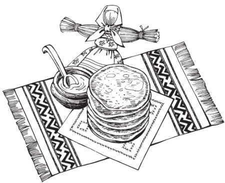 Масленица раскраска