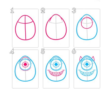 Майк Вазовский нарисовать поэтапно